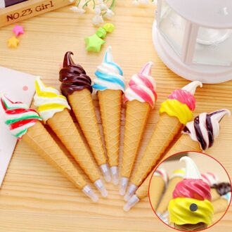 Creatieve Leuke Cartoon Ijs Balpen Kids Student School Prijs Promotionele Pen Kantoorbenodigdheden Briefpapier 1 Pcs magnet willekeurig