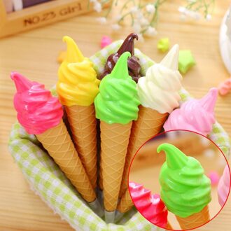 Creatieve Leuke Cartoon Ijs Balpen Kids Student School Prijs Promotionele Pen Kantoorbenodigdheden Briefpapier 1 Pcs nee magnet willekeurig