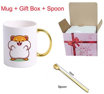 Creatieve Leuke Hamster Mok, Elegante Minimalistische Keramische Mokken, paar Koffie Cup Koffie Melk Kopjes Hand Cup Drinkware KTDW-033 KTDW-033-F