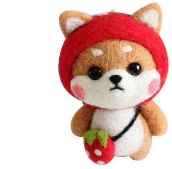 Creatieve Leuke Hond Huisdier Speelgoed Pop Wolvilt Prikte Kitting Niet-Afgewerkte Handcarft Wol Vilten Materiaal Pakket 2