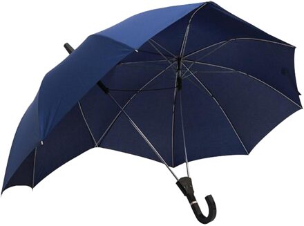 Creatieve Liefhebbers Paraplu Dubbele Pole Dubbele Top Een Stuk Zelfopenend Paraplu Anti-Uv Regen Winddicht Paar 'S Paraplu blauw