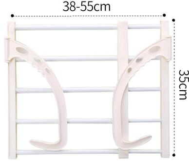 Creatieve Multifunctionele Opknoping Vensterbank Kleding-Droogrek Eenvoudige Vouwen Lucht-Droogrek Balkon Intrekbare Schoen-drogen wit