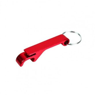 Creatieve Multifunctionele Sleutelhanger Flesopener Ergonomisch Arbeidsbesparende Bier Blikopener Barman Corkscrew Bar Party Tool Rood