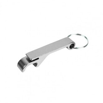 Creatieve Multifunctionele Sleutelhanger Flesopener Ergonomisch Arbeidsbesparende Bier Blikopener Barman Corkscrew Bar Party Tool Zilver