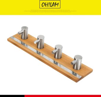 Creatieve Muur Hoed Kleding Lijm Massief Houten Muur Hangers Vouwen Kapstok Houten Muur Woonkamer Keuken Wc Bamboe Rek Bourgondië