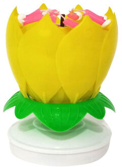 Creatieve Muziek Verjaardagstaart Kaarsen Mode Lotus Bloem Festival Decoratieve Music Party Decor 5