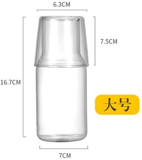 Creatieve Netto Rode Ins Japanse Stijl Glas Een Pot Van Een Glas Sap Drink Cup Theepot Water Cup melk Glas Heupfles Wijnglas 500ml