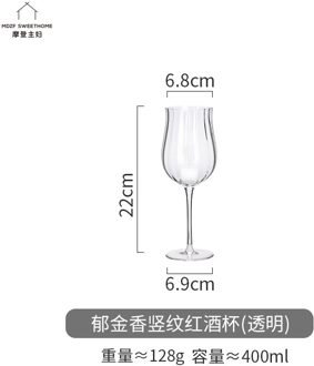 Creatieve Nordic Verticale Patroon Wijn Cup Huishoudelijke Beker Champagne Cup Buitenlandse Wijn Beker Kristallen Beker Wijn Bril 5