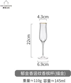 Creatieve Nordic Verticale Patroon Wijn Cup Huishoudelijke Beker Champagne Cup Buitenlandse Wijn Beker Kristallen Beker Wijn Bril 8