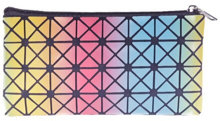 Creatieve Nul Portemonnee Trend Regenboog Zak Pack Draagbare Geometrische Handtas Luxe Portemonnee Beige