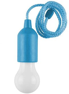 Creatieve Opknoping Lichten Outdoor Camping Tent Lamp Batterij Aangedreven Cord Lamp Hanglamp Tuin Licht Woondecoratie blauw