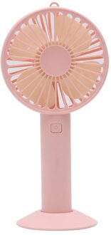 Creatieve Opladen Usb Kleurrijke Draagbare Handheld Ventilator Laag Geluidsniveau Multifunctionele Mini Oplaadbare roze