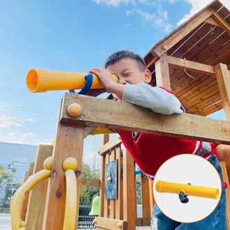 Creatieve Outdoor Kids Speeltuin Monoculaire Piraat Telescoop Speelgoed Voor Outdoor Houten Schommel Set Leeftijden 3 + geel