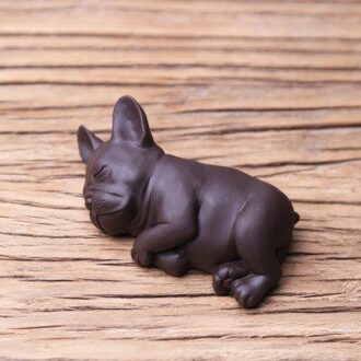 Creatieve Paarse Klei Slaperige Hond Thee Huisdier Theewaar Levert Keramische Kleine Beeldjes Lucky Puppy Woondecoratie Ambachten T3