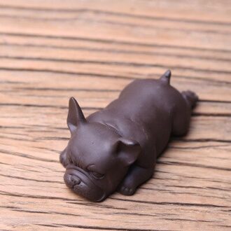 Creatieve Paarse Klei Slaperige Hond Thee Huisdier Theewaar Levert Keramische Kleine Beeldjes Lucky Puppy Woondecoratie Ambachten T4