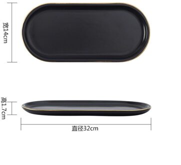 Creatieve Phnom Penh Westerse Voedsel Keramische Plaat Eenvoudige Keramische Ovale Snack Schotel Sieraden Opbergvak Serveerschaal Dessert Lade L-1