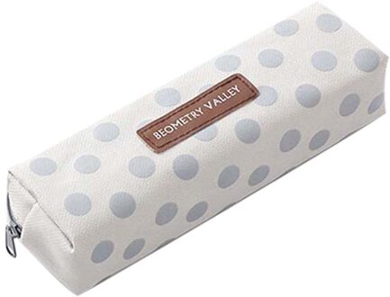Creatieve Plaid Dot Canvas School Pencil Case Cosmetische Make Opbergtas Ondersteuning Mode Potlood Gevallen Канцелярия