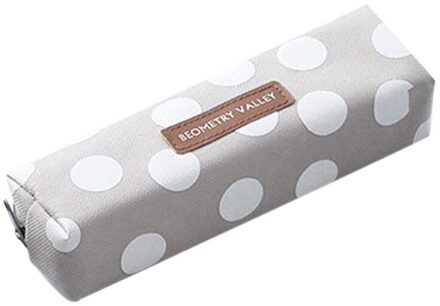 Creatieve Plaid Dot Canvas School Pencil Case Cosmetische Make Opbergtas Ondersteuning Mode Potlood Gevallen Канцелярия