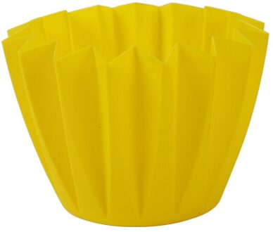 Creatieve Plastic Decoratieve Bloem Mand Tuin Onbreekbaar Plastic Kwekerij Potten Voor Succulenten Party Decoratie Potten geel