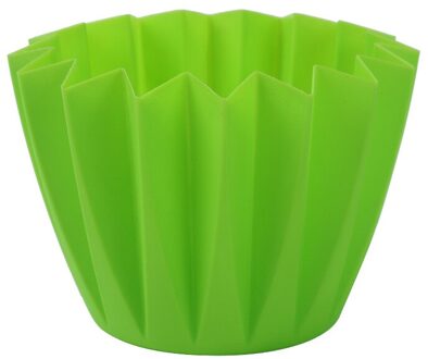 Creatieve Plastic Decoratieve Bloem Mand Tuin Onbreekbaar Plastic Kwekerij Potten Voor Succulenten Party Decoratie Potten groen