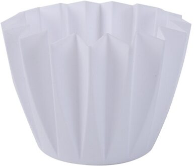 Creatieve Plastic Decoratieve Bloem Mand Tuin Onbreekbaar Plastic Kwekerij Potten Voor Succulenten Party Decoratie Potten wit