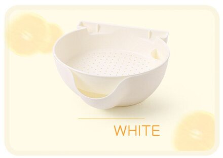 Creatieve Plastic Fruitschaal Dubbele Afneembare Afvoer Plaat Snoep Schotel Zaden Snack Dessert Container Mobiele Frame Supporter wit