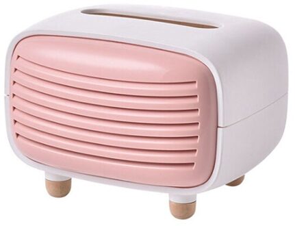 Creatieve Radio Tissue Doos Woonkamer Mode Tissue Opbergdoos Hotel Restaurant Home Decoratie Tissue Opbergdoos roze
