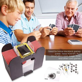 Creatieve Relaxdays Kaart Mixer Elektrische 6 Decks Batterij Operated Kaart Mengmachine Card Game Extra Shuffle Machine
