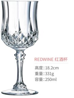 Creatieve Relief Crystal Wijnglas Handgemaakte Loodvrij Beker Champagne Brandy Kopjes Bar Drinkware M05 rood wijn