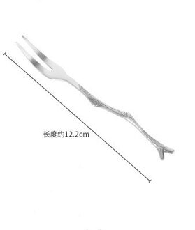 Creatieve Restaurant Metal Takken Blad Retro Crown Vorm Vork Tak Roestvrij Stalen Lepel Vork Huishoudelijke Fruit Vork Dessert zilver