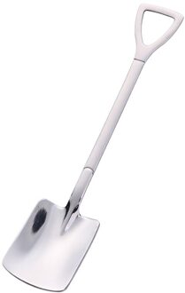 Creatieve Retro Schop Koffielepel Roestvrij Staal Dessert Lepel Watermeloen Lepel Ijs Lepel Tip Schop Platte Schop zilver B