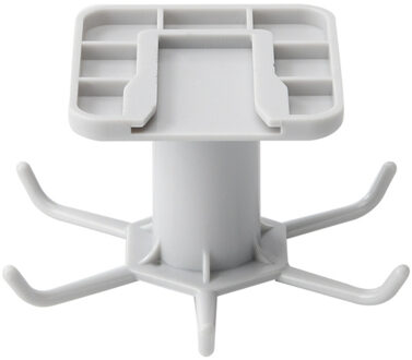 Creatieve Roterende Vier-Klauw Haak Gratis Geperforeerde Keuken Haak Keuken Muur Keukengerei Opbergrek Rotatie Haak Grijs