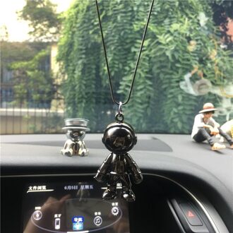 Creatieve Ruimte Robot Auto Sleutelhanger Auto Achteruitkijkspiegel Hanger Astronaut Hanger Persoonlijkheid Mannen En Vrouwen Auto Interieur Meubi F040-geweer kleur