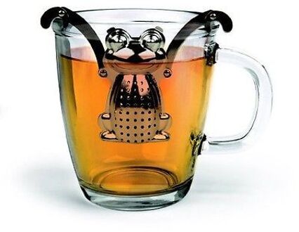 Creatieve Rvs Kikker Thee Maker met Bodem Plaat Thee Filter Rvs Theezakje Washe