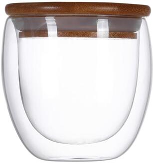 Creatieve Schattige Beer Double-Layer Koffie Mok Dubbele Glazen Beker Carton Animal Melk Glas Dame Leuke Kerstcadeau zwart