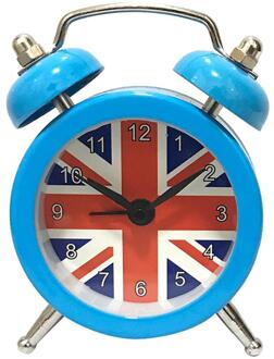 Creatieve Schattige Mini Metalen Kleine Wekker Elektronische Kleine Wekker Voor Kinderen Slaapkamer Tafel Bureau Decoratie Cd lucht blauw