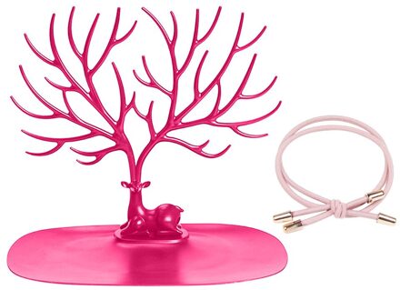Creatieve Sieraden Organizer Display Oorbel Ketting Houder Ring Display Stand Keuken Organizer #2S heet roze