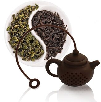 Creatieve Siliconen Theezakje thee pot vorm thee Filter Infusers veilig schoon 1 stks