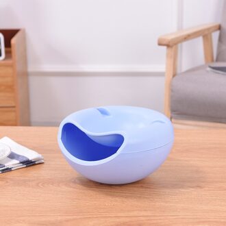 Creatieve Snack Container Double Layer Fruit Snoep Kom Blikjes Sieraden Cosmetische Opbergdoos Telefoon Kom Lui Fruitschaal Houder Doos Blauw