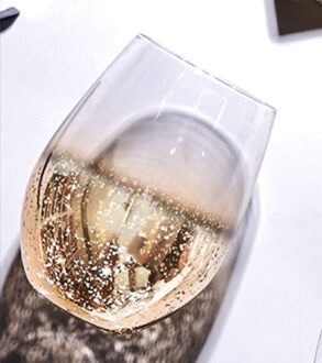 Creatieve Sterrenhemel Ei Vorm Glas Ontbijt Cup Koffie Thee Melk Sap Water Mok Rode Wijn Whiskey Cup Liefhebbers vrienden Cup goud