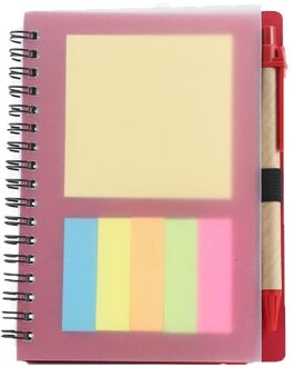 Creatieve Sticky Notes Notepad Kawaii Briefpapier Dagboek Notebook Met Pen School Dxab Rood