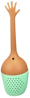 Creatieve Tea Zetgroep Zeef Grappig Hand Gebaren Food Grade Siliconen Loose Leaf Herbal Spice Houder Filter Thee Brouwen Gereedschap palm