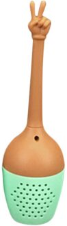 Creatieve Tea Zetgroep Zeef Grappig Hand Gebaren Food Grade Siliconen Loose Leaf Herbal Spice Houder Filter Thee Brouwen Gereedschap victory