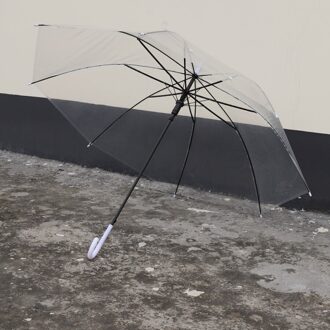 Creatieve Transparante Paraplu 8-Bone Paraplu Automatische Rechte Handvat Lange Handvat Transparante UmbrellaA742 stijl 1