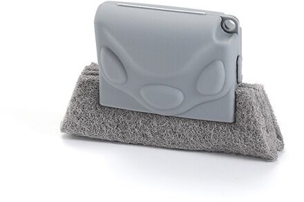 Creatieve Venster Groef Schoonmaakdoekje Venster Reinigingsborstel Windows Slot Cleaner Borstel Schoon Venster Slot Clean Tool grijs