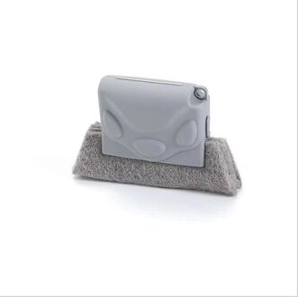 Creatieve Venster Groef Schoonmaakdoekje Venster Reinigingsborstel Windows Slot Cleaner Borstel Schoon Venster Slot Clean Tool grijs