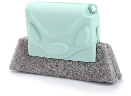 Creatieve Venster Groef Schoonmaakdoekje Venster Reinigingsborstel Windows Slot Cleaner Borstel Schoon Venster Slot Clean Tool groen