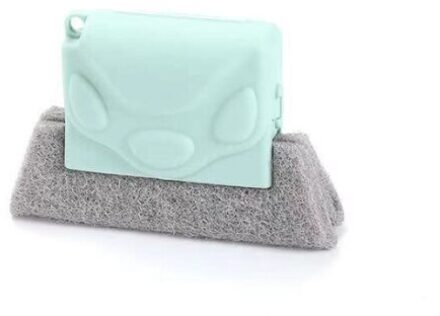 Creatieve Venster Groef Schoonmaakdoekje Venster Reinigingsborstel Windows Slot Cleaner Borstel Schoon Venster Slot Clean Tool groen