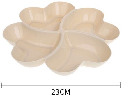 Creatieve Voorgerecht Dienblad Verdeeld Snack Vruchten Schotel Dessert Snoep Moer Opslag Plaat Food Grade Hartvorm Servies abrikoos 230x28mm