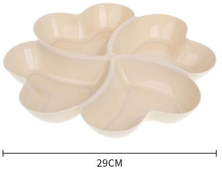 Creatieve Voorgerecht Dienblad Verdeeld Snack Vruchten Schotel Dessert Snoep Moer Opslag Plaat Food Grade Hartvorm Servies abrikoos 290x37mm